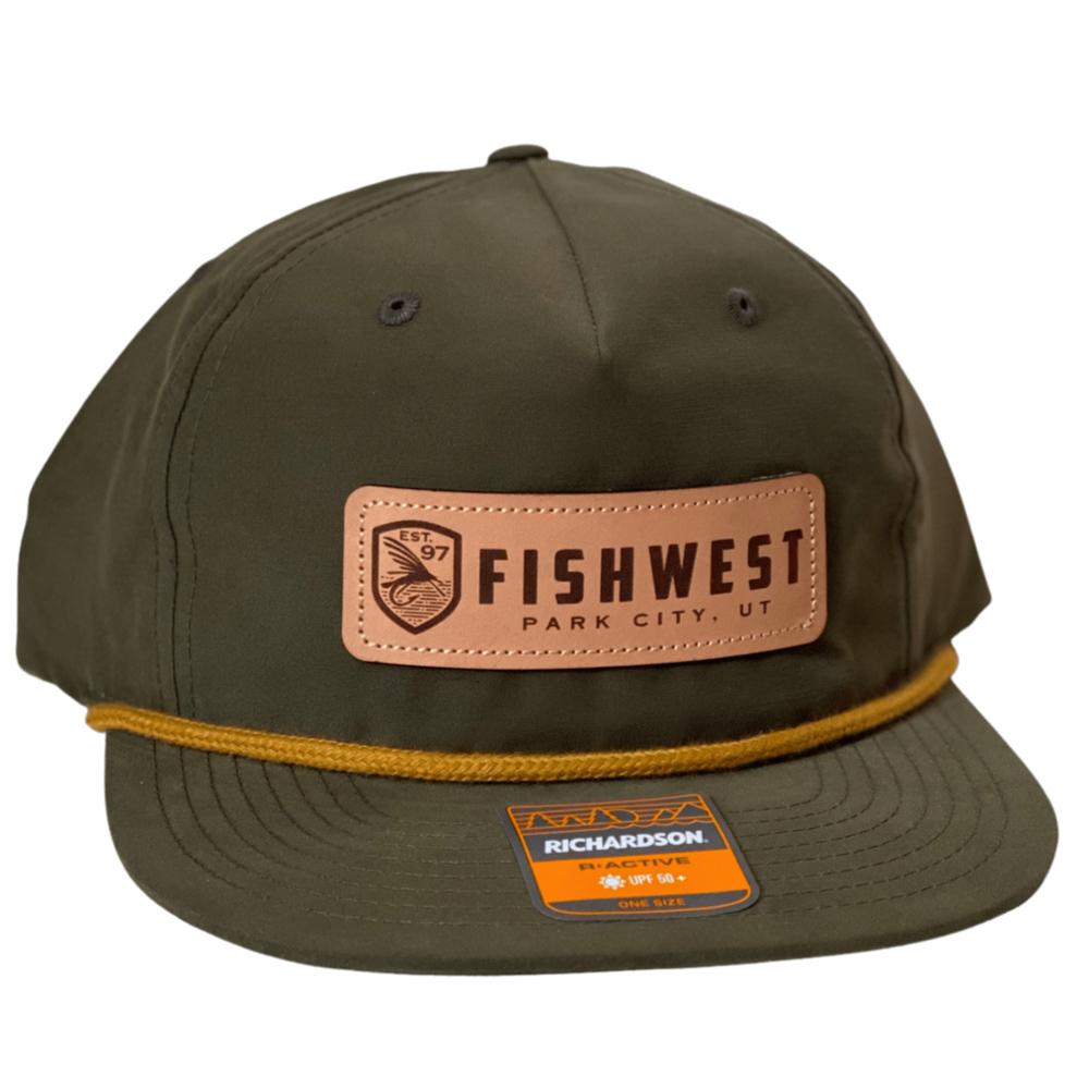 Fishwest Park City Logo Umpqua Hat in Loden with Gold Rope